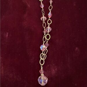 Handmade genuine Swarovski and 14 karat gold-filled crystal necklace